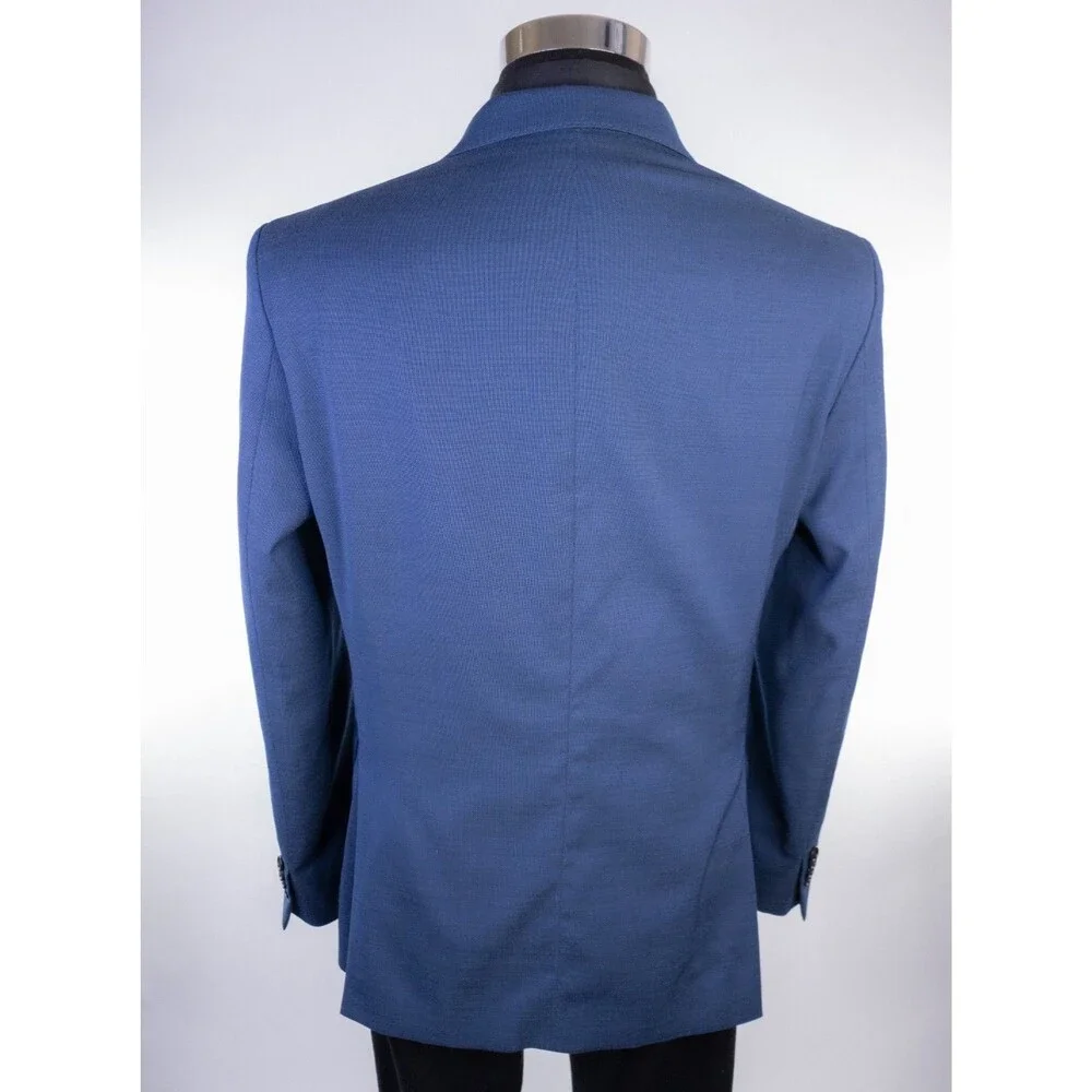 John Varvatos MARZOTTO Wool Blazer Sport Coat Sz 40R Blue Two Button Jacket